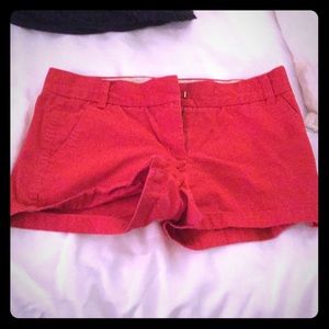 J crew red chino shorts