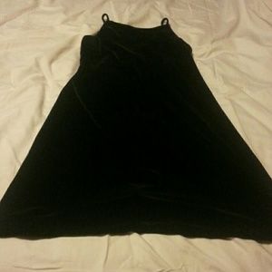 Black velvety dress