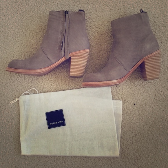 Dolce Vita Shoes - Dolce Vita Jax Ankle Boots, Stone Nubuck/Taupe sz7