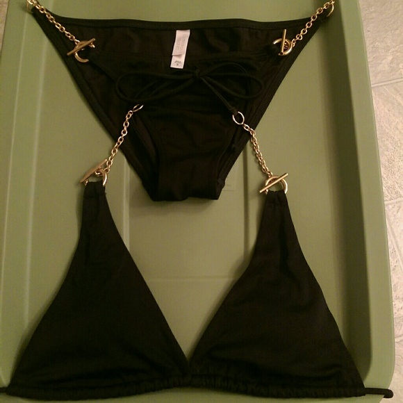 Sexy Gold chain VS bikini