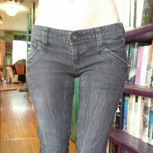 Express Distressed Black Moto Biker Denim Jeans