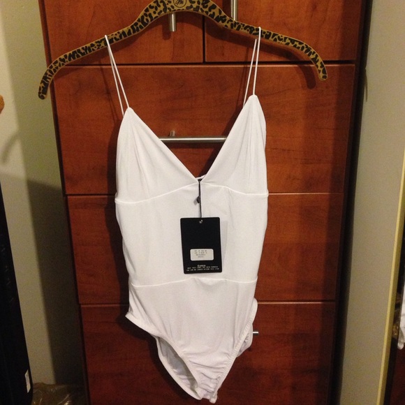 Missguided Tops - Missguided NWT White Spaghetti Strap bodysuit