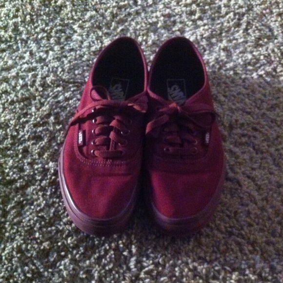 Maroon vans, perfect condition. No trades.