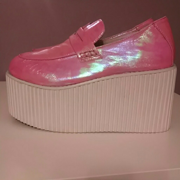 UNIF EDGE PLATFORMS PINK HOLOGRAPHIC