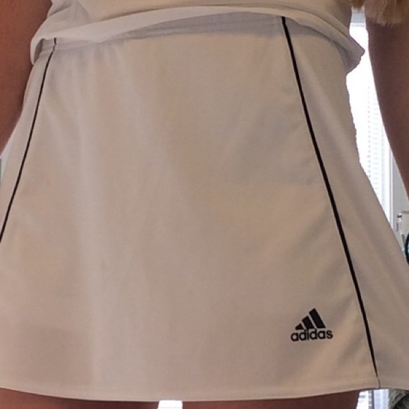 White Adidas Tennis Skirt