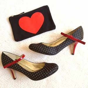 Steve Madden Shoes | Steve Madden Polkadot Patent Mary Jane Heels