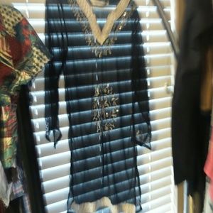 Uluwatu  beach Tunic Cover up see through embroide