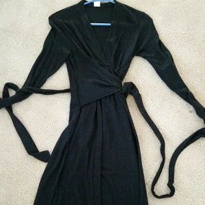 Black avon wrap dress