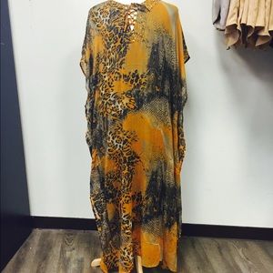 Chiffon Animal Print Kaftan