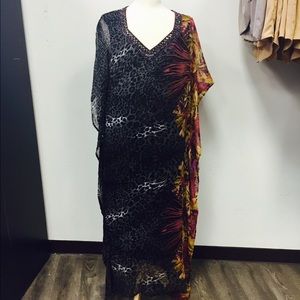 Chiffon Animal Print Kaftan
