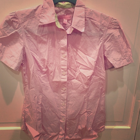 Lilly Pulitzer pink and white checkered top!
