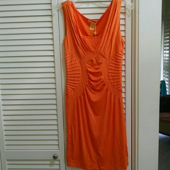 Orange bodycon dress
