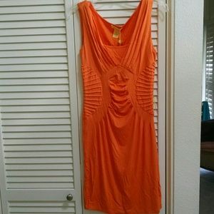 Orange bodycon dress