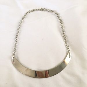 • silver choker necklace •