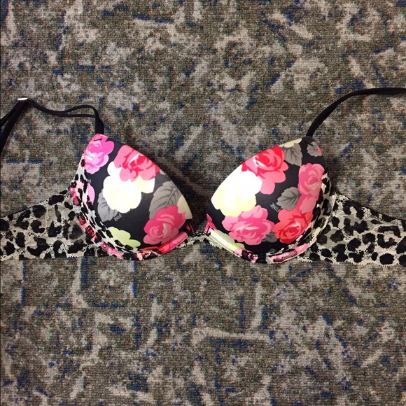 PINK floral push up 34b