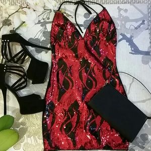 The Devil's Advocate Halter Dress