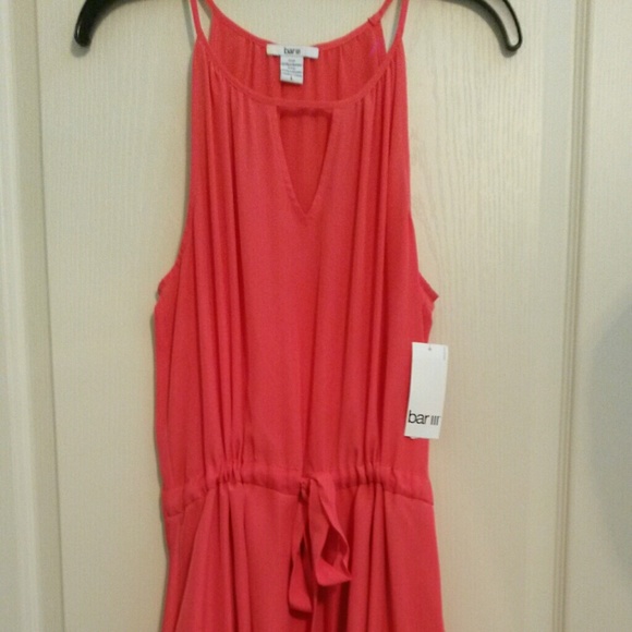 Bar III Peach and Taupe Dress (w/drawstring waist)