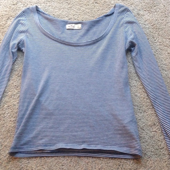 Hollister striped crop top