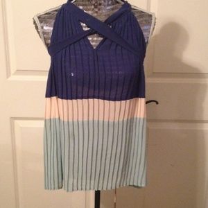 Sleeveless Pleated Blouse