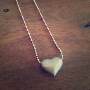 ALDO steel heart necklace