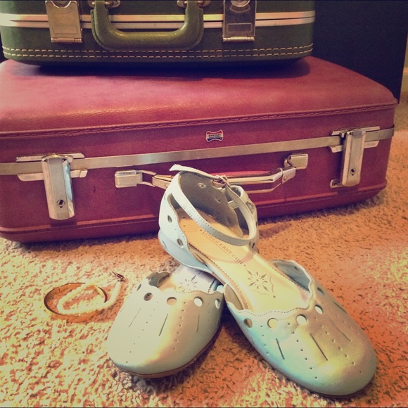 Robins egg blue Mary Jane flats