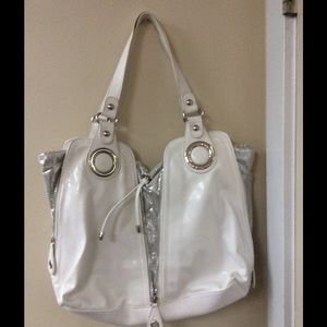 Whiten& silver handbag
