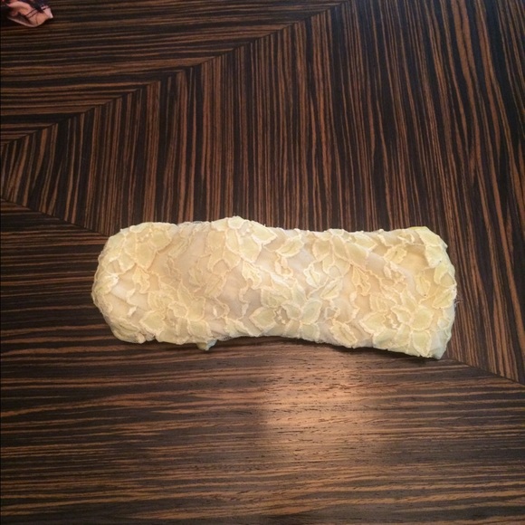 Strapless Yellow Bathing Suit Top