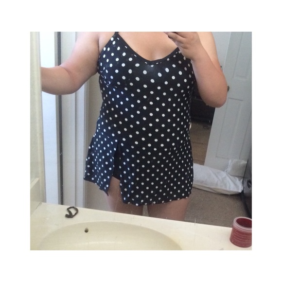 Plus Size Polka Dot Swimsuit