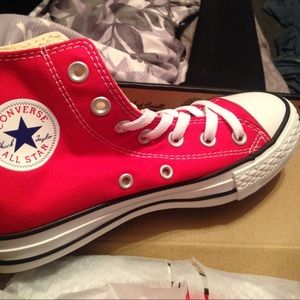 Womens high top red converse all stars