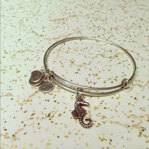 Alex and ani seahorse charm bangle