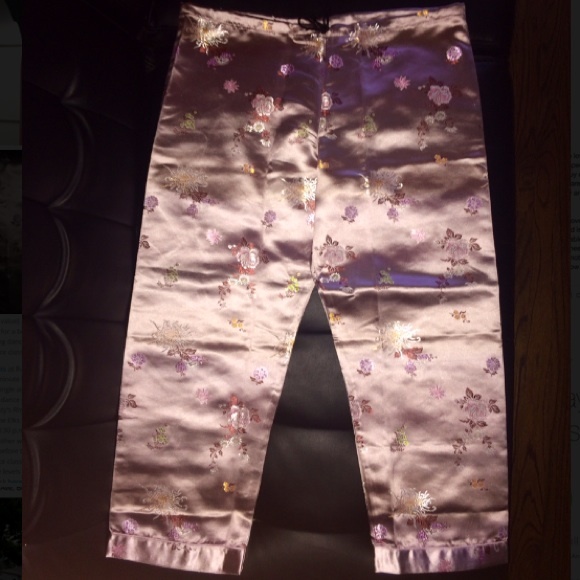 Silk Ankle Pants