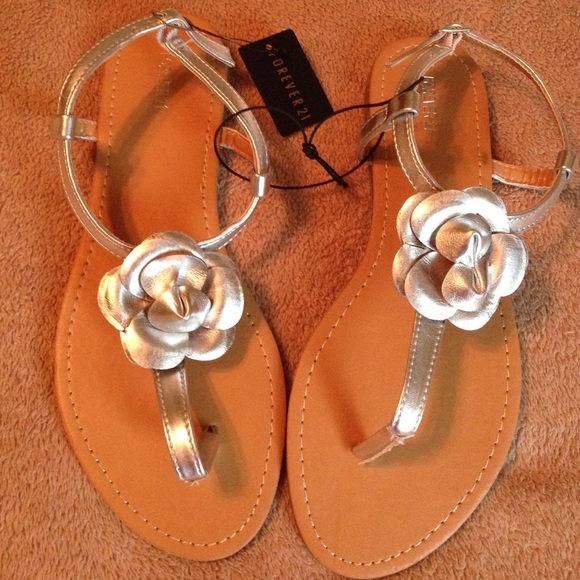 Forever 21 sandals (silver)