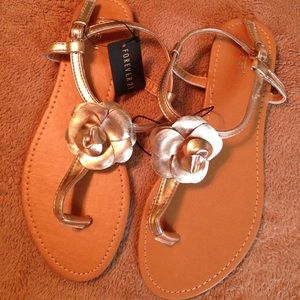Forever 21 sandals (gold)