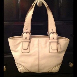 COACH 9544 Off White Leather Bag