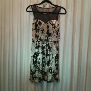 Black and Gold Tank Dress