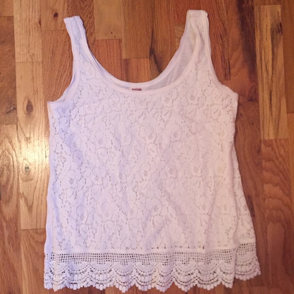 SOLD Mossimo lace front crop top