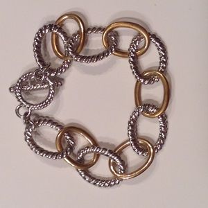Silver and Gold Toggle Bracelet💜