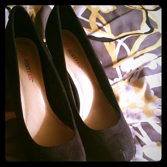 Justfab suede black pumps