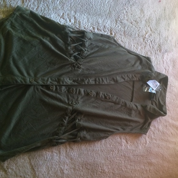 Green/army colored shirt