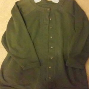 Olive green cardigan