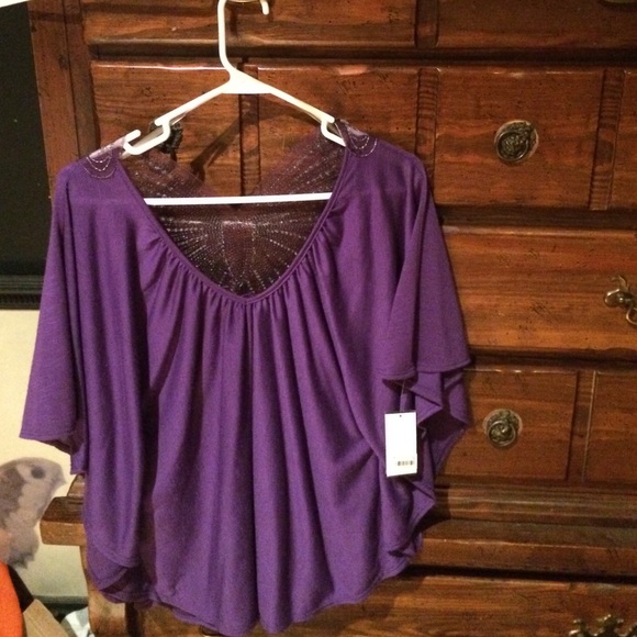 Buttery fly purple top