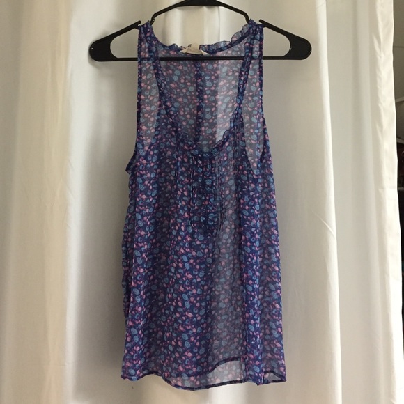 Purple see through American Eagle tank top