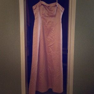 Lovely dusty pink satin formal gown