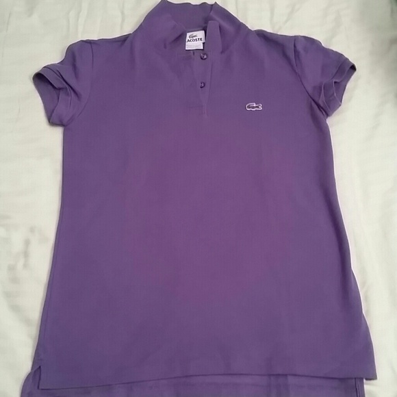 Women authentic purple Lacoste polo shirt