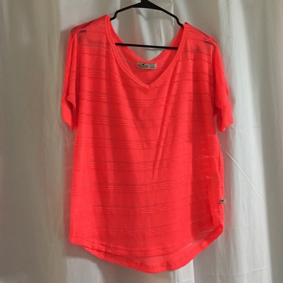 Neon orange Hollister V neck