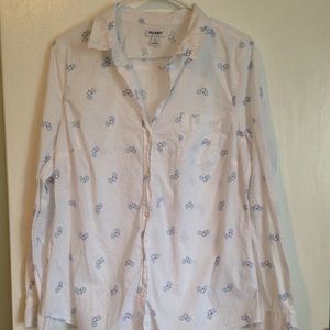 Old Navy blouse. Bike detail.