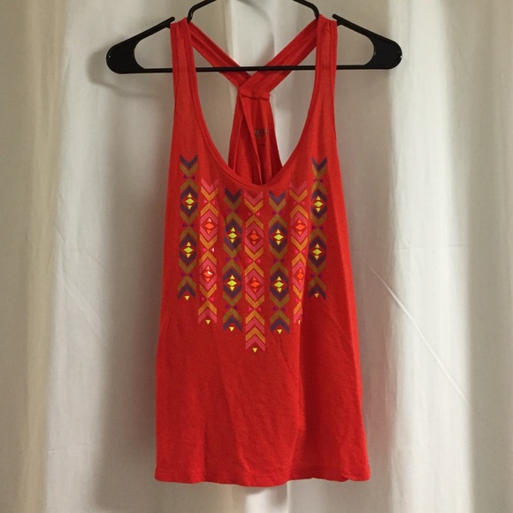 Red tank top with design