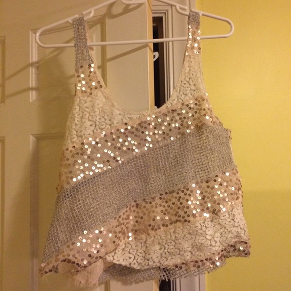 Free People cropped sequin tank - Picture 2 of 4