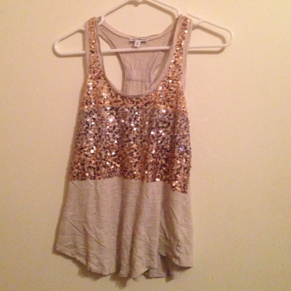Sequined tank top