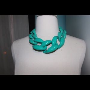 Green Linked Statement Necklace